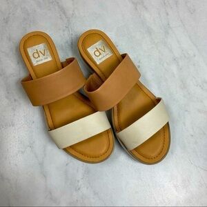 DV Dolce Vita: Nilo Platform Double Strap Slides Slip On Sandals Size 5.5 (NWOT)